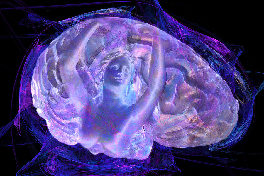 Surrealism Digital Art - The Dreaming Brain by Lisa Yount