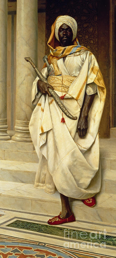Deutsch Painting - The Emir by Ludwig Deutsch