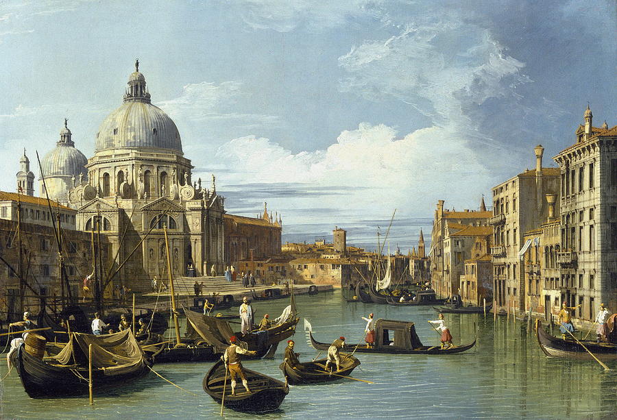 Boat Painting - The Entrance to the Grand Canal. Venice #5 by Canaletto