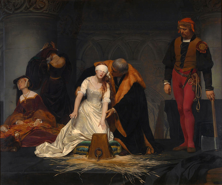 Paul Delaroche Painting - The Execution of Lady Jane Grey #1 by Celestial Images