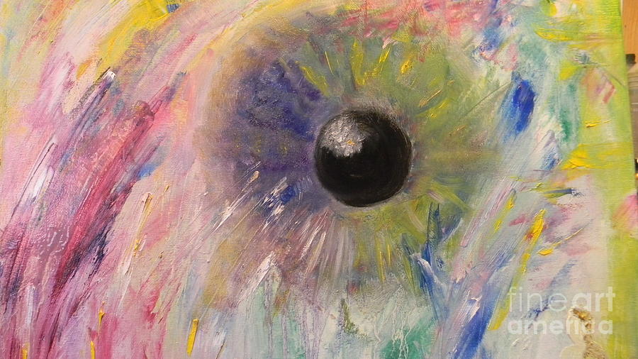 Space Painting - The eye of universe #1 by Lise-Lotte Baarstroem Panaritis