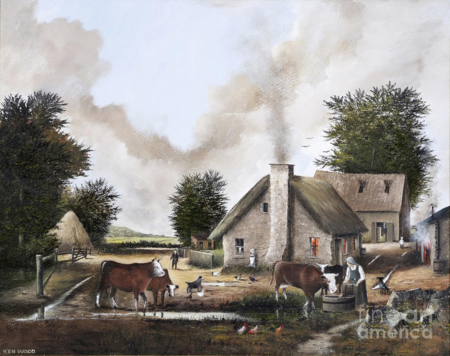 The Farmyard Painting by Ken Wood