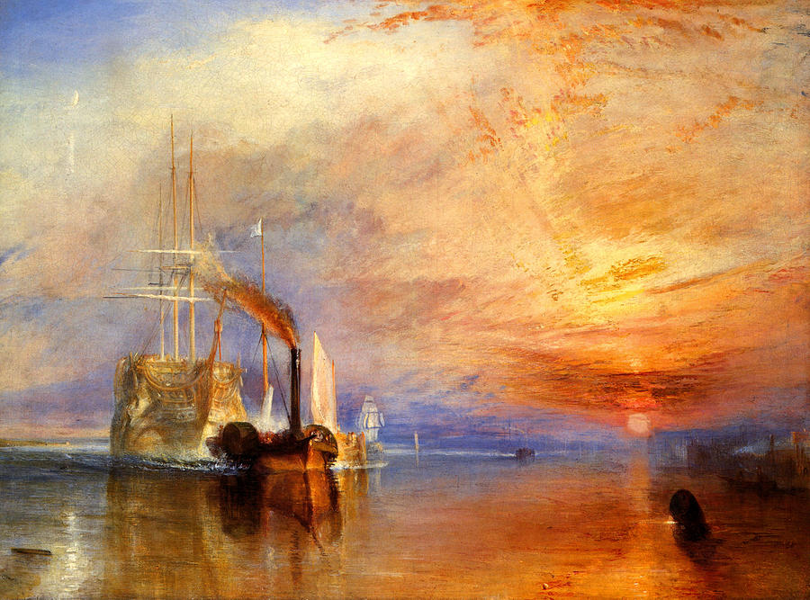 Impressionism Painting - The Fighting Temeraire tugged to her last berth to be broken up by Philip Ralley