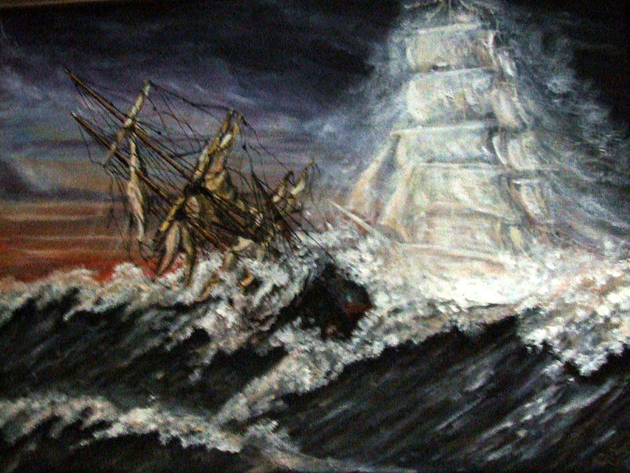 The Flying Dutchman #1 Painting by Mackenzie Moulton