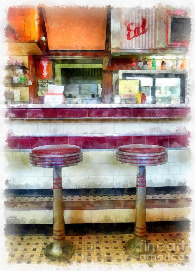 Coffee Photograph - The Four Aces Diner #1 by Edward Fielding