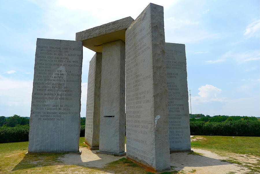 The Georgia Guidestones Photograph by Denise Mazzocco - Pixels