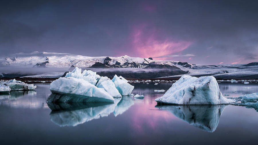 Winter Photograph - The Glacier Lagoon #1 by Andreas Wonisch