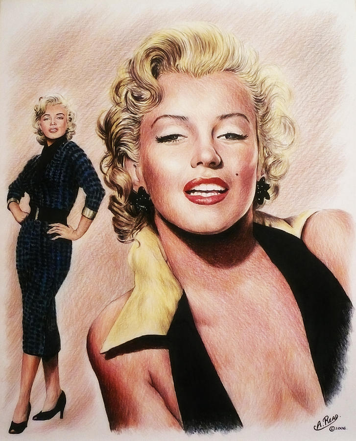 The Glamour days Marilyn Monroe #2 Painting by Andrew Read