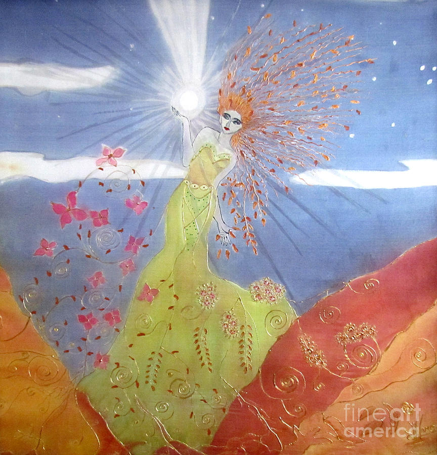 Flower Painting - The Goddess #1 by Veronica V Jackson