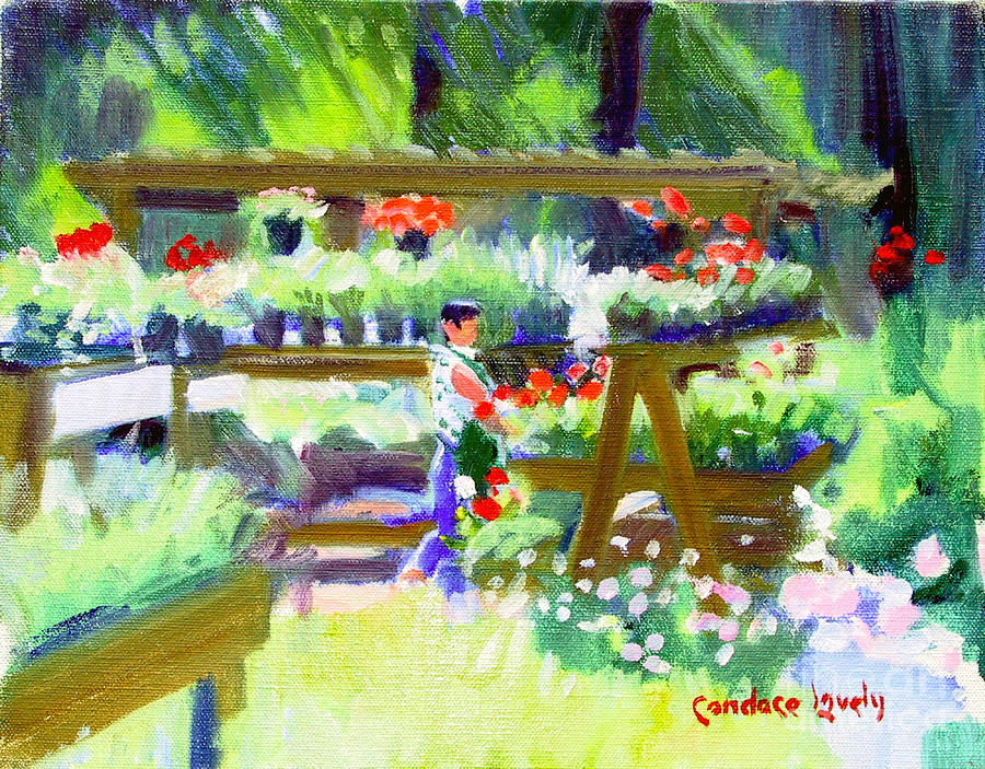 The Greenery #1 Painting by Candace Lovely