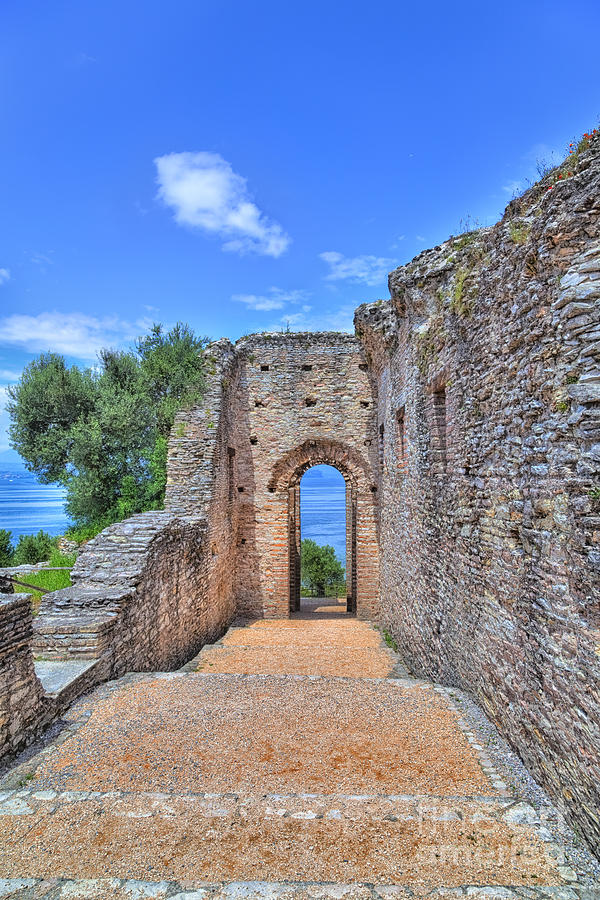Landmark Photograph - The Grotto Catullus in Sirmione at the Lake Garda #1 by Gina Koch