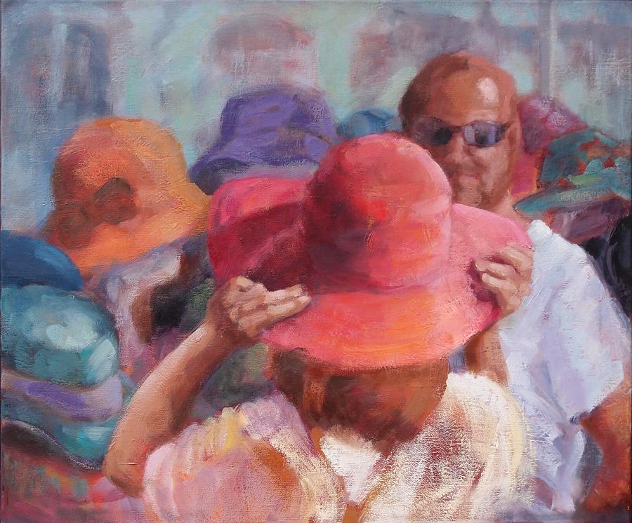 Hat Painting - The Hat Market #1 by Pamela Rubinstein
