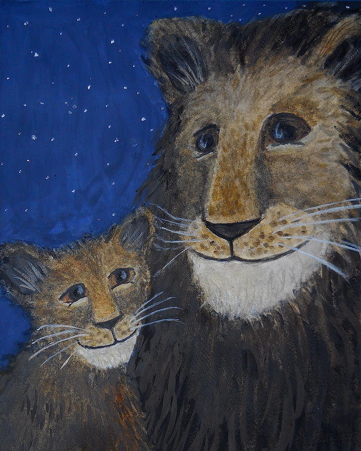 Lion Painting - The Heart of a King #1 by Sheena Kohlmeyer
