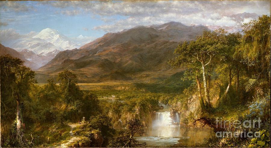 Vintage Painting - The Heart of the Andes #2 by Celestial Images
