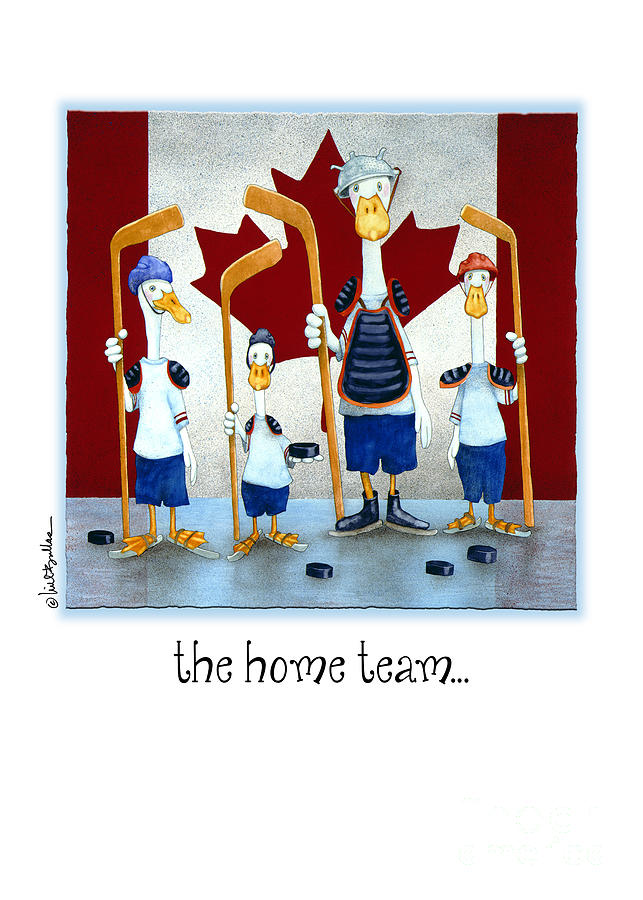 Hockey Painting - The Home Team...  #1 by Will Bullas