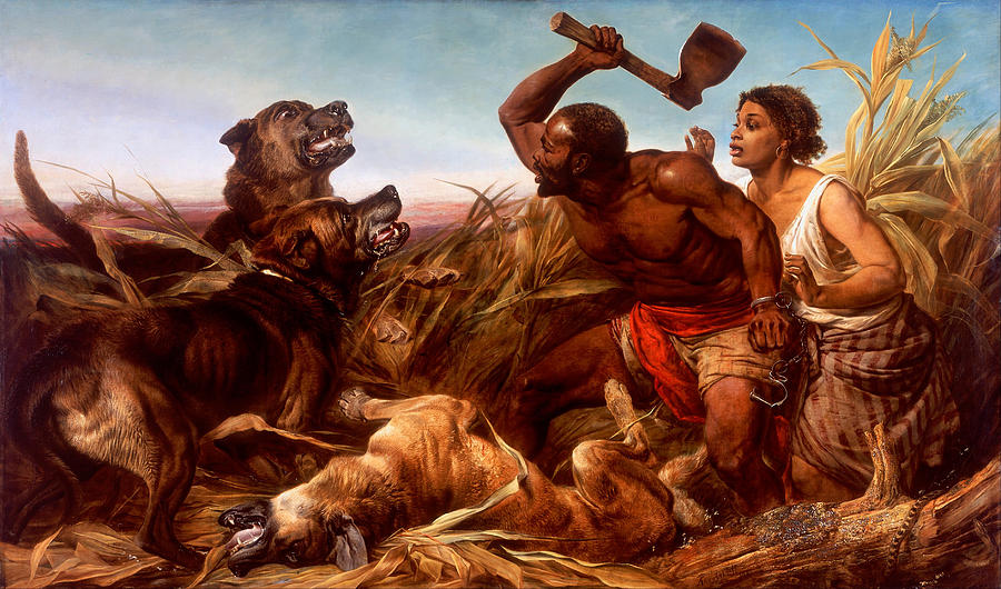 The Hunted Slaves #4 Painting by Richard Ansdell