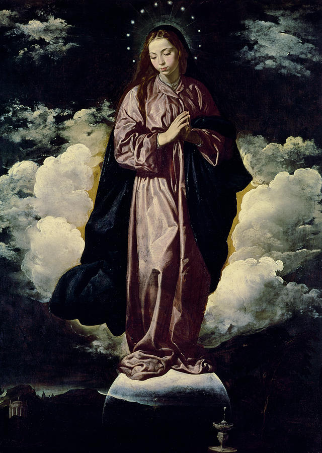 The Immaculate Conception Painting by Diego Rodriguez de Silva y Velazquez