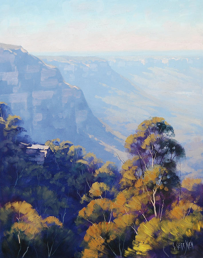 Nature Painting - The Jamison Valley #1 by Graham Gercken