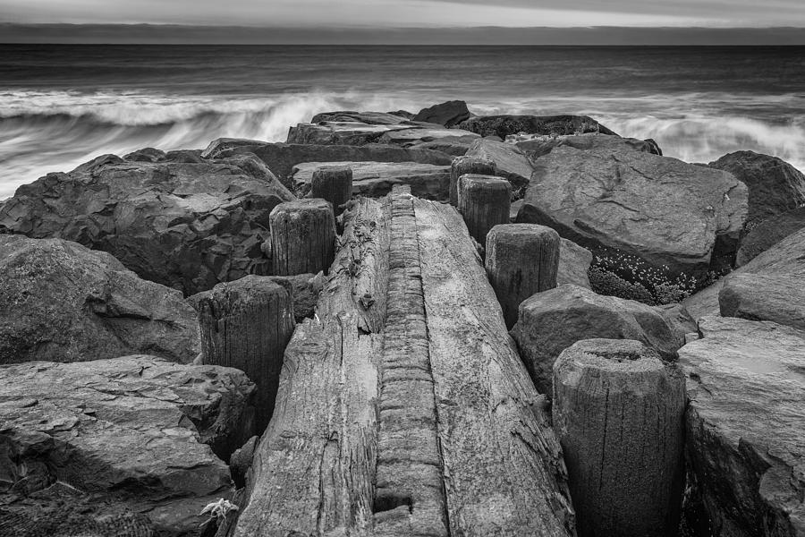 Black And White Photograph - The Jetty in Black and White by Rick Berk