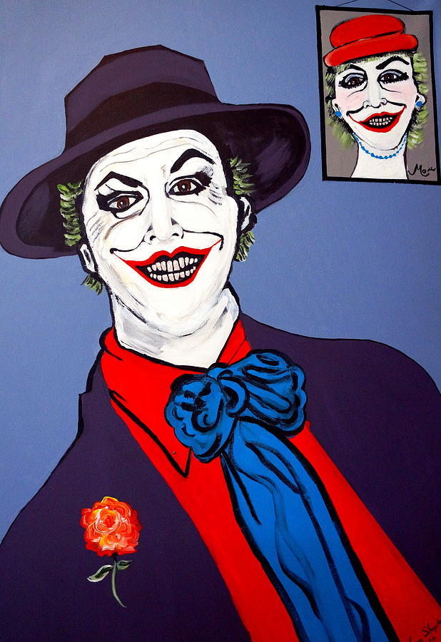 The Joker And Mom Painting by Nora Shepley