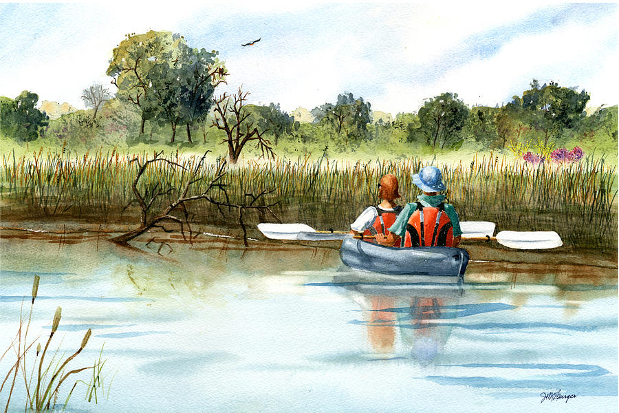 The Kayakers Painting by Joseph Burger