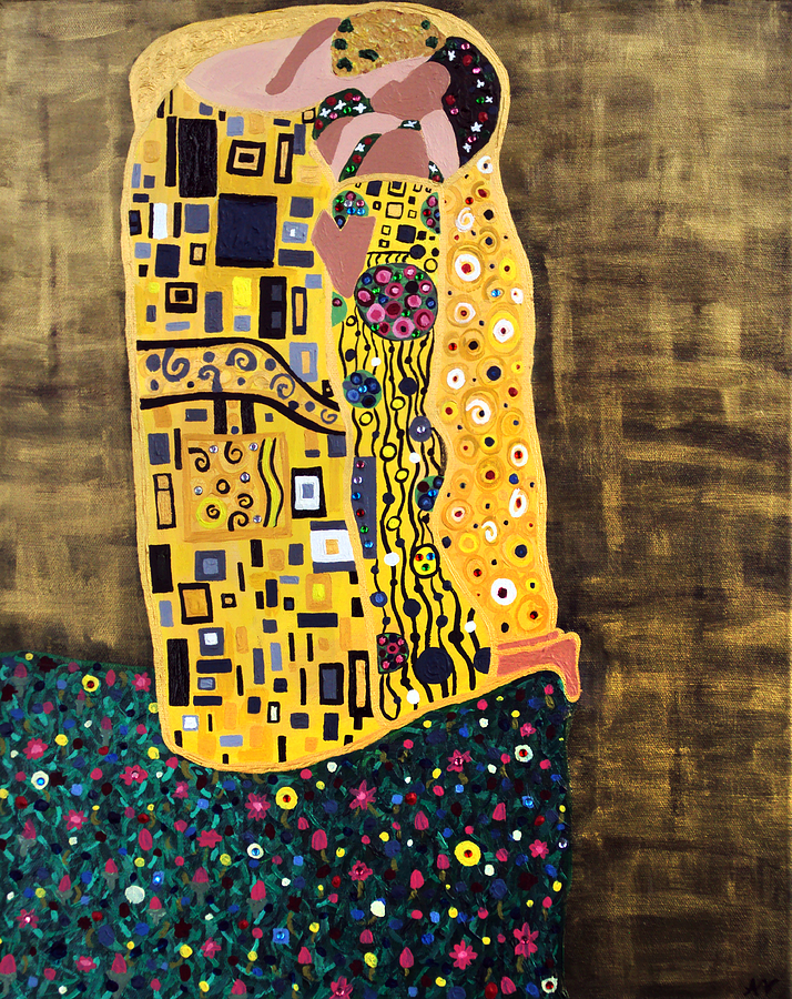 The Kiss #1 Painting by Angelina Tamez