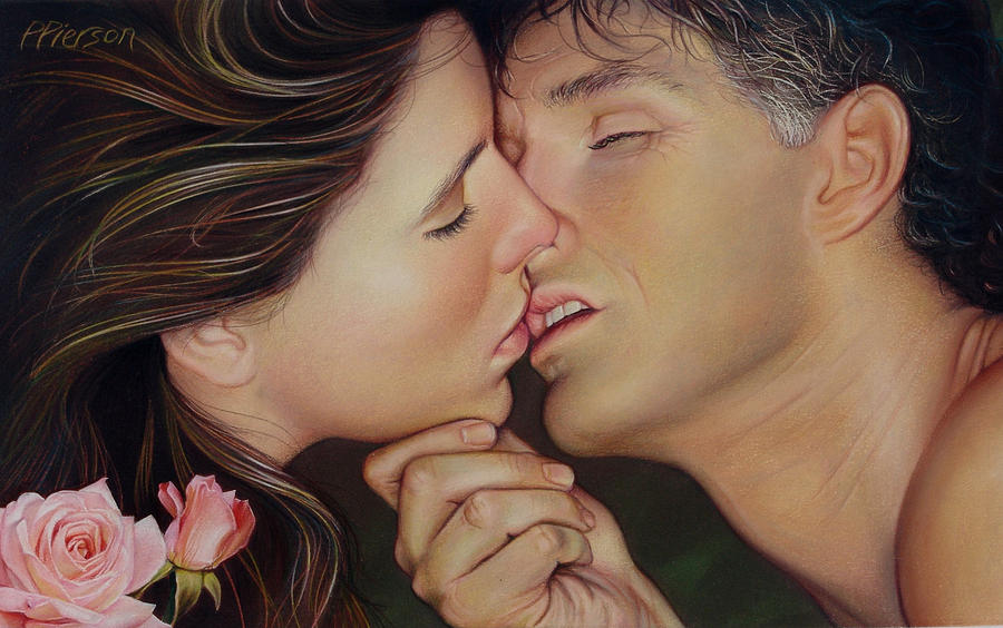 Rose Pastel - The Kiss #1 by Patrick Anthony Pierson