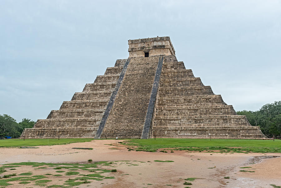 The Kukulkan pyramid in Chichen Itza archeological park  Mexico #1 Photograph by Marek Poplawski