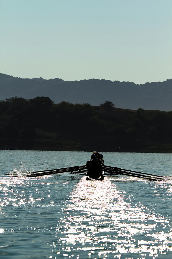Sports Photograph - The Lake Casitas Mens Rowing Team Works #1 by Kyle Sparks