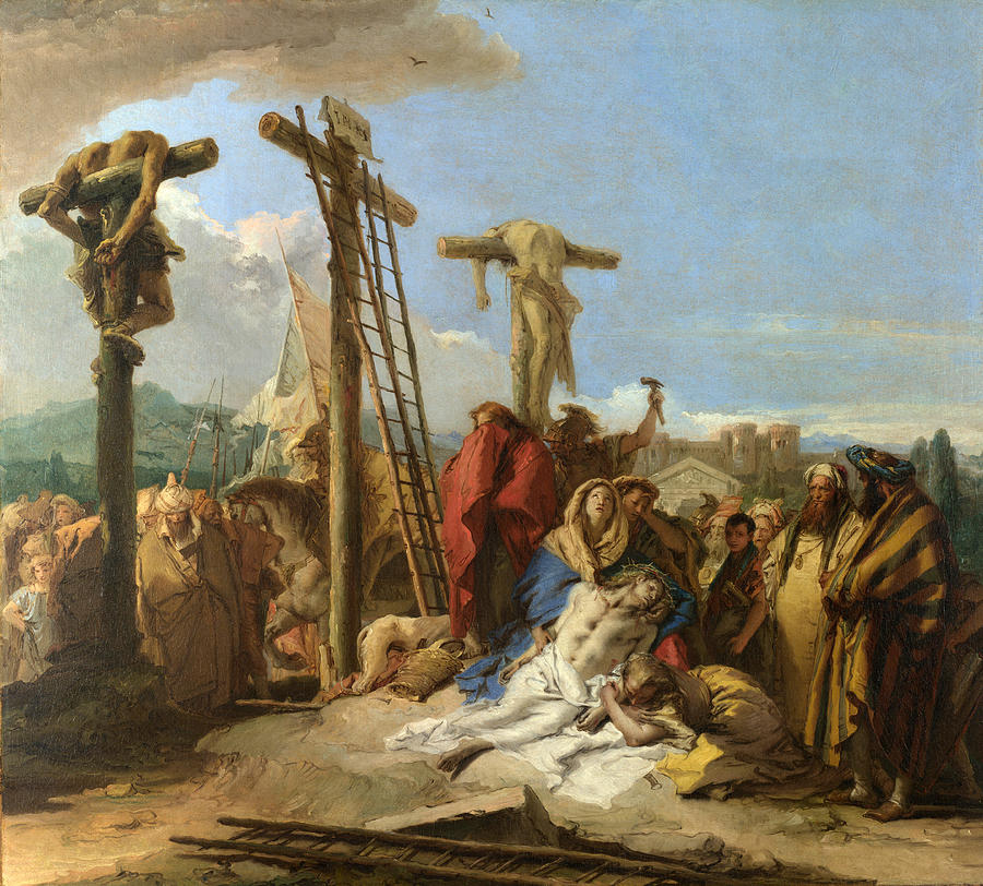 The Lamentation at the Foot of the Cross #4 Painting by Giovanni Domenico Tiepolo