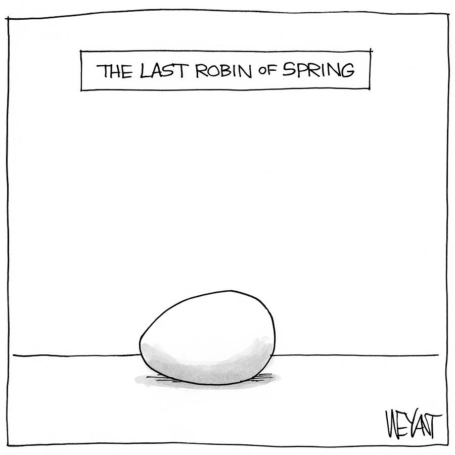 The Last Robin Of Spring Drawing by Christopher Weyant