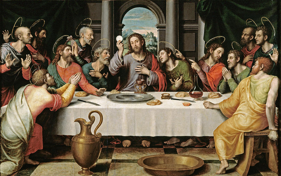 The Last Supper #3 Painting by Juan de Juanes