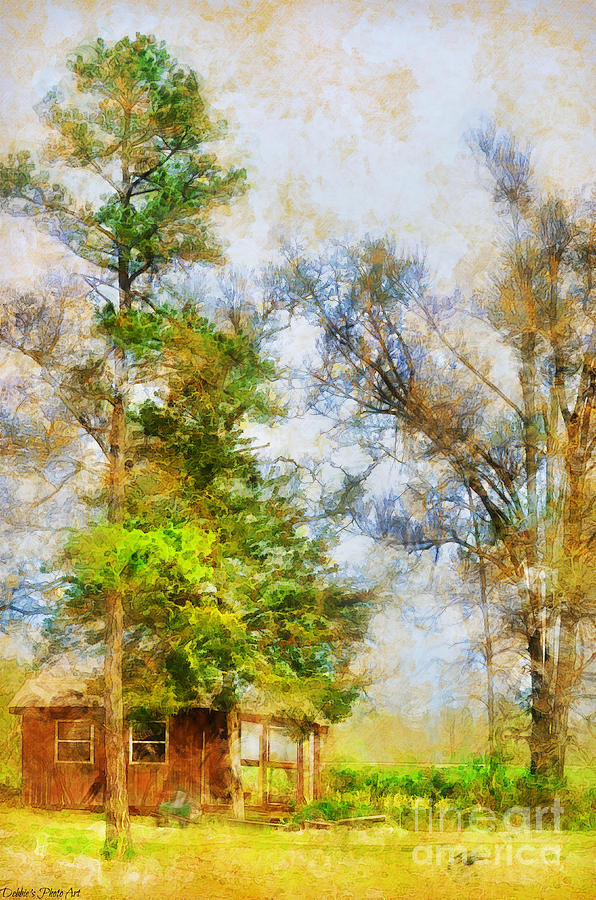 The Little Woodshop - Digital Paint #1 Photograph by Debbie Portwood