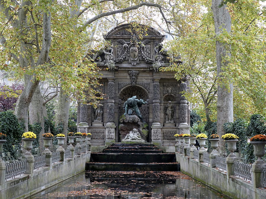 The Medici Fountain In The Luxembourg Gardens In Paris France #1 Photograph by Rick Rosenshein