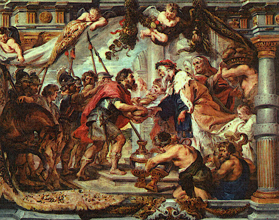 The Meeting of Abraham and Melchizedek #4 Painting by Peter Paul Rubens