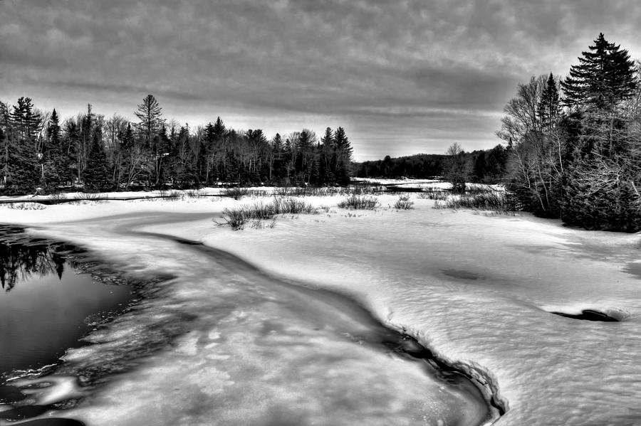 Winter Photograph - The Melting of the Moose River - Old Forge New York #1 by David Patterson