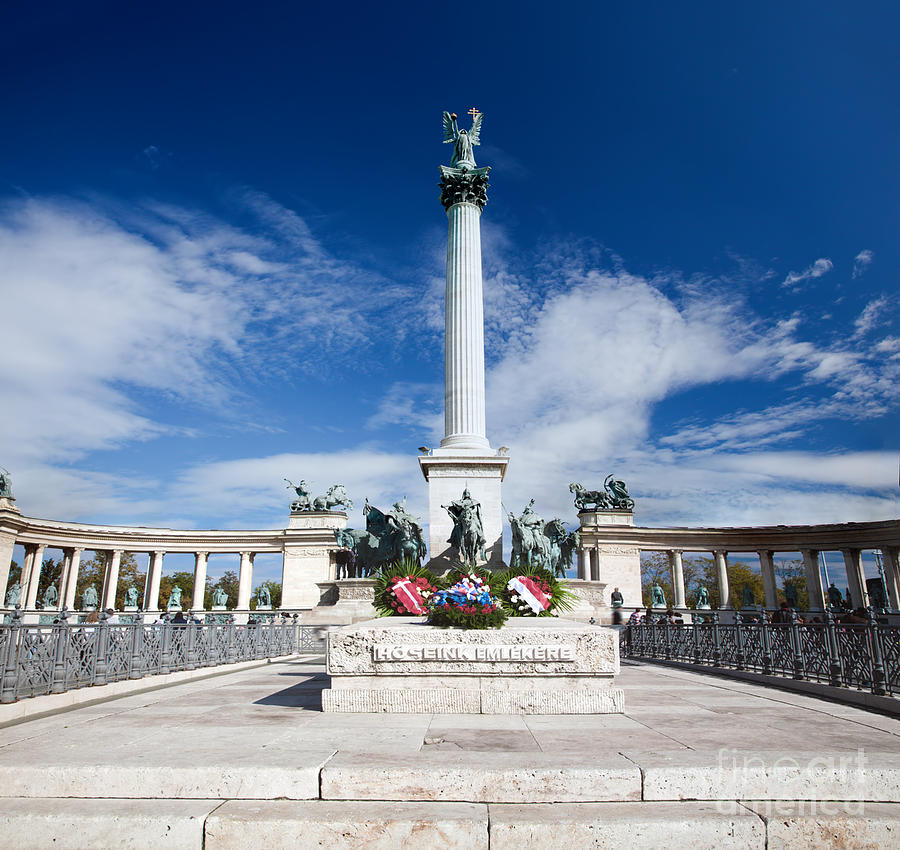 The Millennium Monument at Heroes Square. Budapest #1 Photograph by Michal Bednarek
