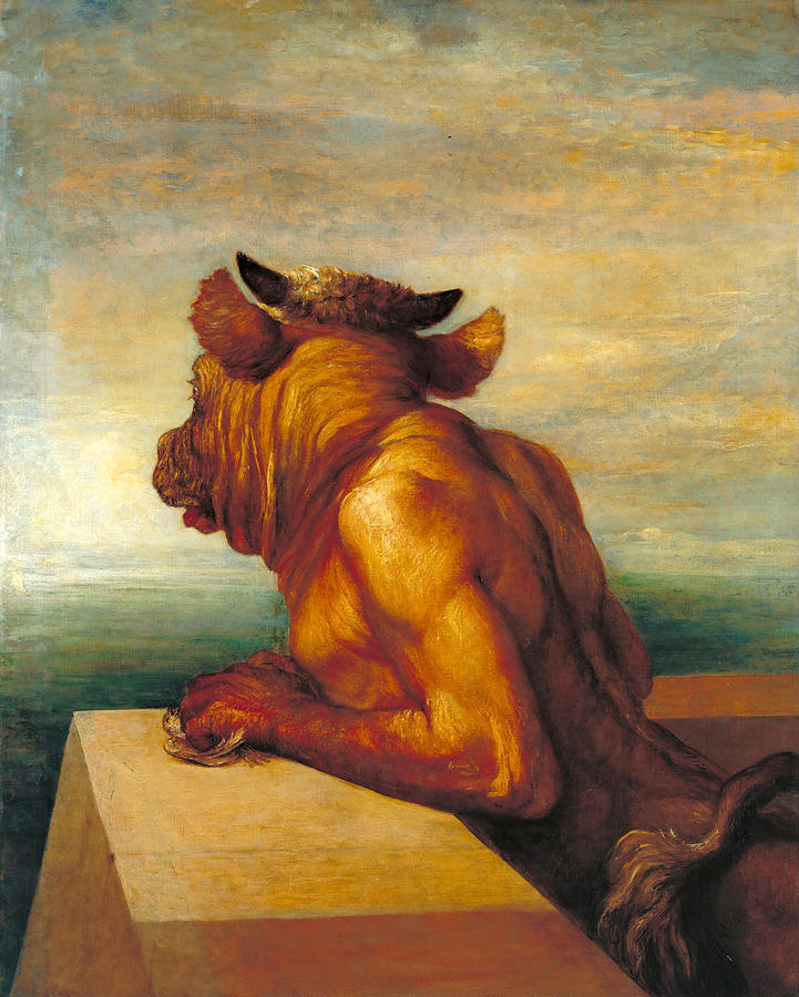 The Minotaur #2 Painting by George Frederic Watts