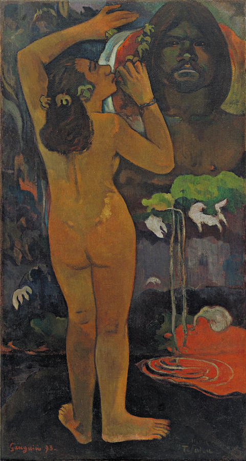 The Moon and the Earth #2 Painting by Paul Gauguin