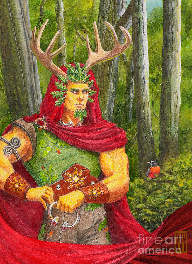The Oak King #1 Painting by Melissa A Benson