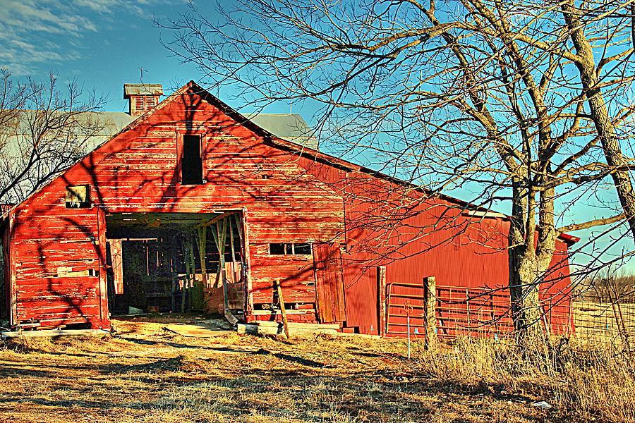 The Old Red Barn #1 Photograph by Karen McKenzie McAdoo
