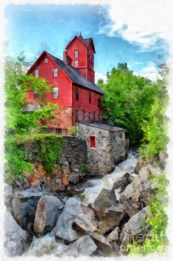 Mill Photograph - The Old Red Mill Jericho Vermont by Edward Fielding Mill Photograph - The Old Red Mill Jericho Vermont by Edward Fielding