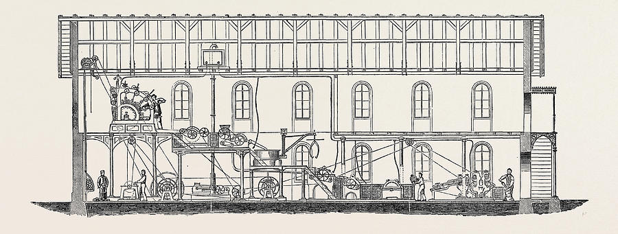 Paris Drawing - The Paris International Exhibition Woodpulp Manufactory #1 by French School