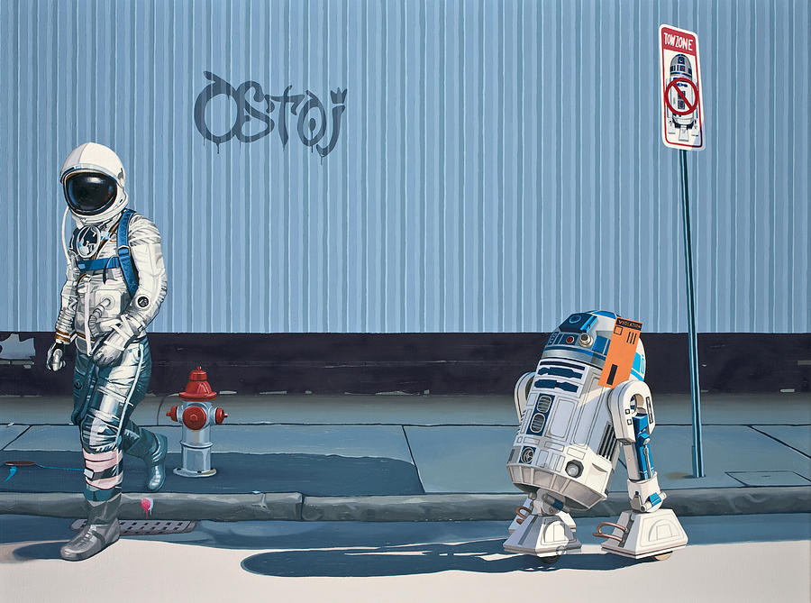 Astronaut Painting - The Parking Ticket by Scott Listfield