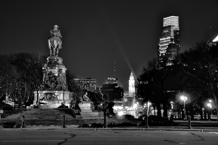 Philadelphia Photograph - The Parkway at Night #1 by Bill Cannon