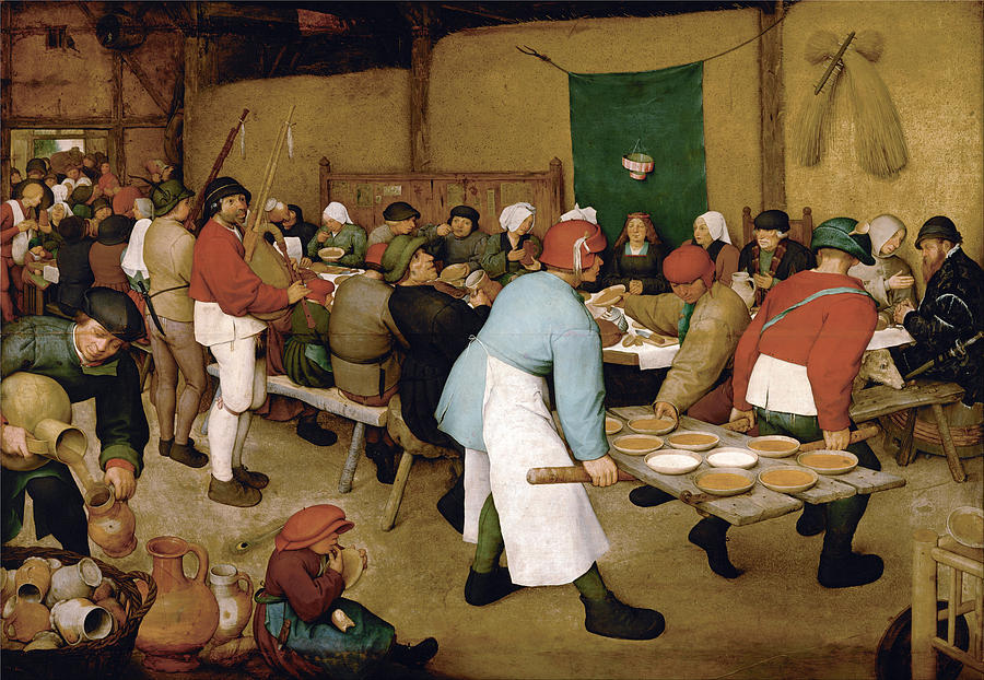The Peasant Wedding #3 Painting by Pieter Bruegel the Elder