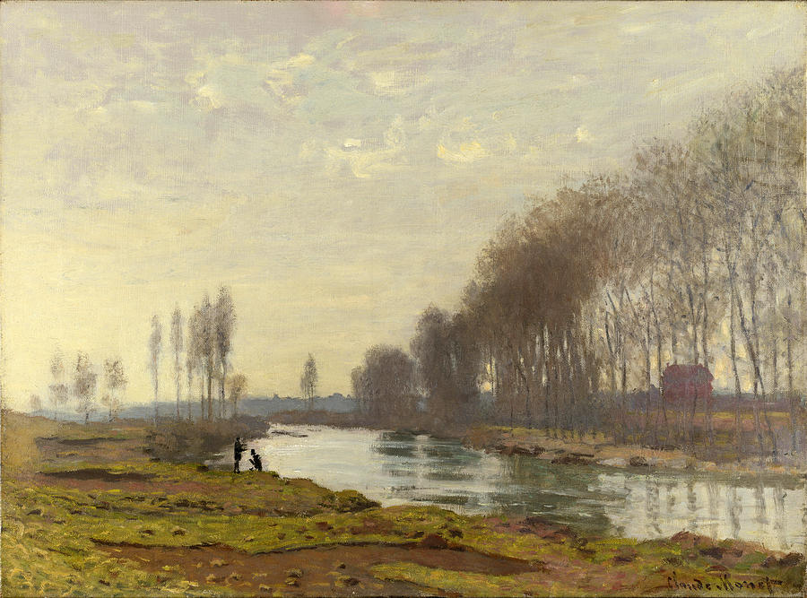 The Petit Bras of the Seine at Argenteuil #3 Painting by Claude Monet