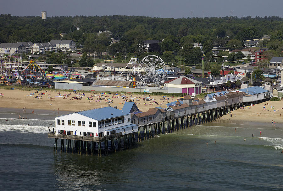 The Pier At Old Orchard Beach, Old Photograph by Dave Cleaveland