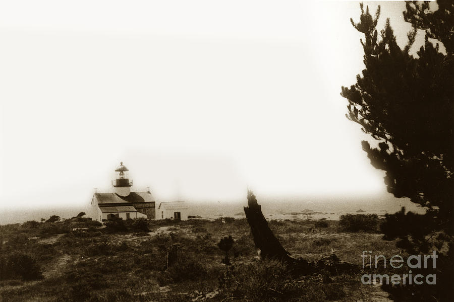 Lighthouse Photograph - The Point Pinos lighthouse Pacific Grove California circa 1895 #2 by Monterey County Historical Society