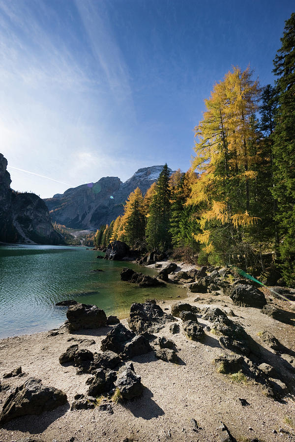 The Pragser Wildsee (lake Prags, Lago Photograph by Martin Zwick - Fine ...